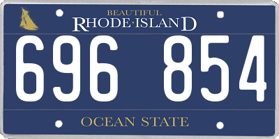 RI license plate 696854