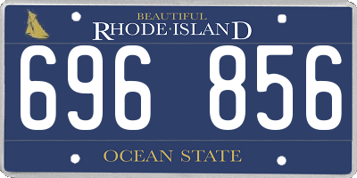 RI license plate 696856