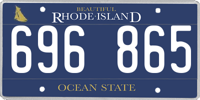 RI license plate 696865