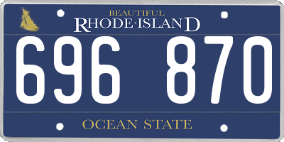 RI license plate 696870