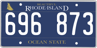 RI license plate 696873