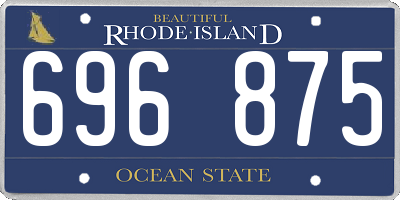 RI license plate 696875