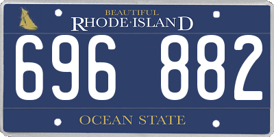 RI license plate 696882