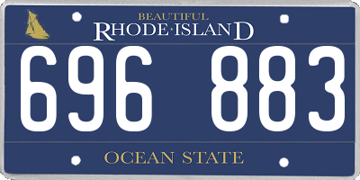 RI license plate 696883