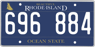 RI license plate 696884