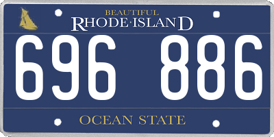RI license plate 696886