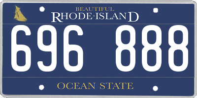 RI license plate 696888