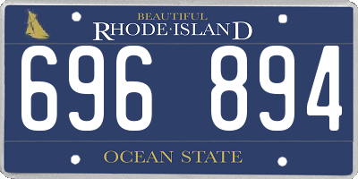 RI license plate 696894