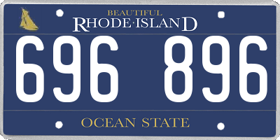 RI license plate 696896