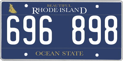 RI license plate 696898