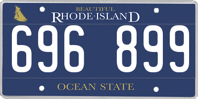 RI license plate 696899