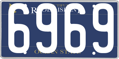 RI license plate 6969