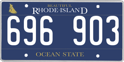 RI license plate 696903