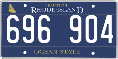 RI license plate 696904