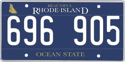 RI license plate 696905