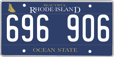 RI license plate 696906