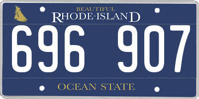 RI license plate 696907