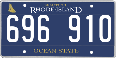 RI license plate 696910