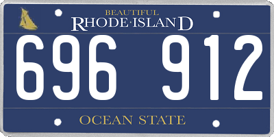 RI license plate 696912