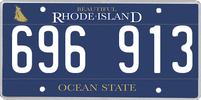 RI license plate 696913