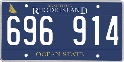 RI license plate 696914