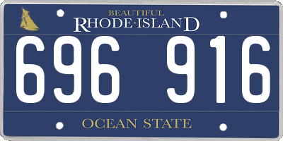RI license plate 696916