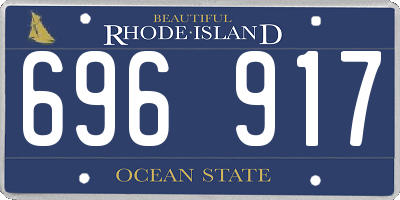 RI license plate 696917