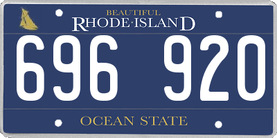 RI license plate 696920