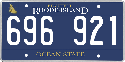 RI license plate 696921