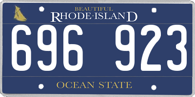 RI license plate 696923