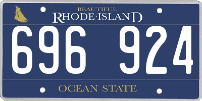 RI license plate 696924