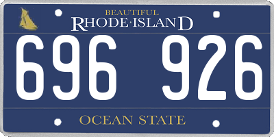 RI license plate 696926