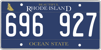 RI license plate 696927