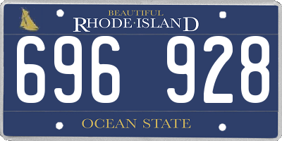 RI license plate 696928