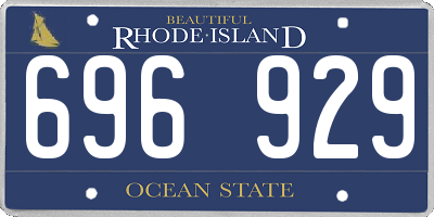 RI license plate 696929