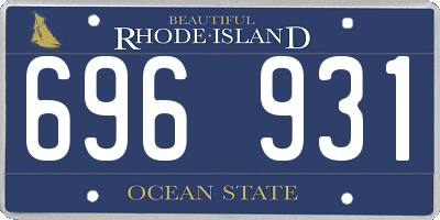 RI license plate 696931