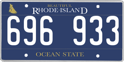 RI license plate 696933