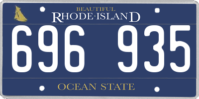 RI license plate 696935