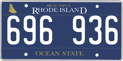 RI license plate 696936