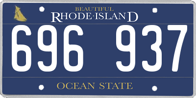 RI license plate 696937