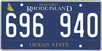RI license plate 696940