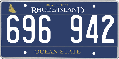RI license plate 696942