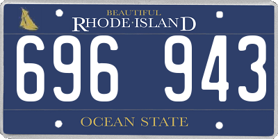 RI license plate 696943
