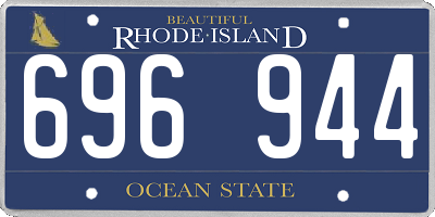 RI license plate 696944