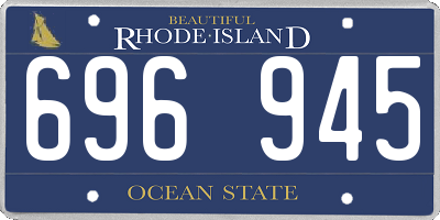 RI license plate 696945