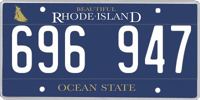 RI license plate 696947