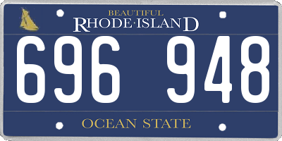 RI license plate 696948