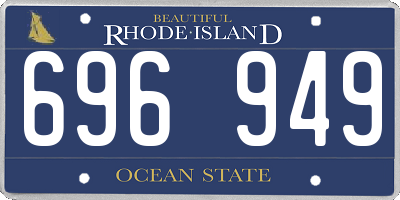 RI license plate 696949