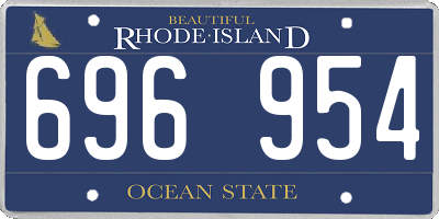 RI license plate 696954
