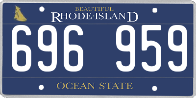 RI license plate 696959